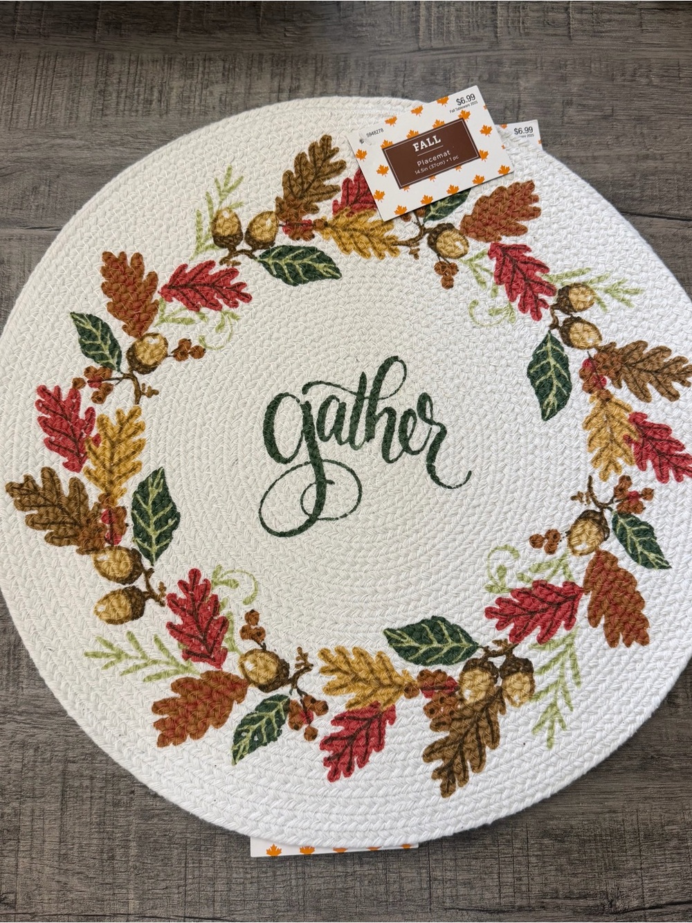 5 Braided Round Placemats